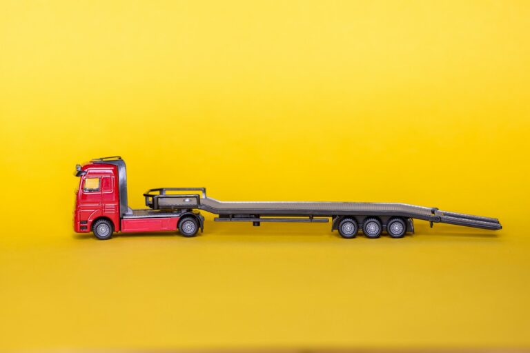 a semi truck with a trailer