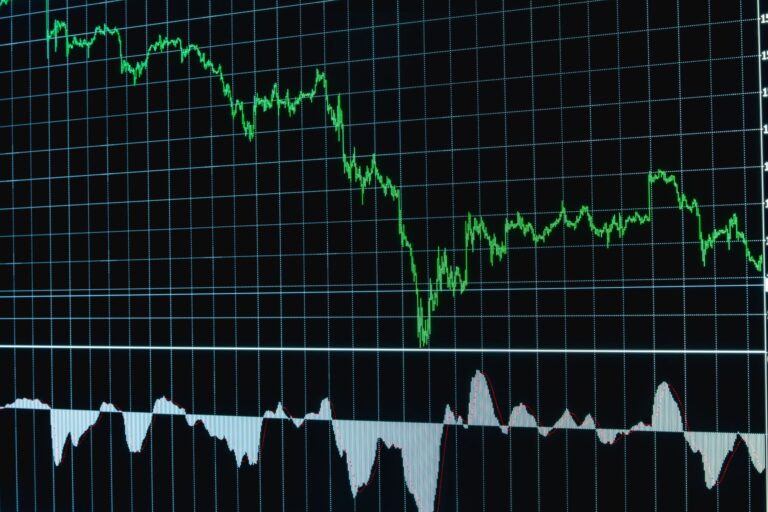 Was bedeutet Rezession? Definition & Ursachen Rezession – Börsenchart mit fallendem Kursverlauf