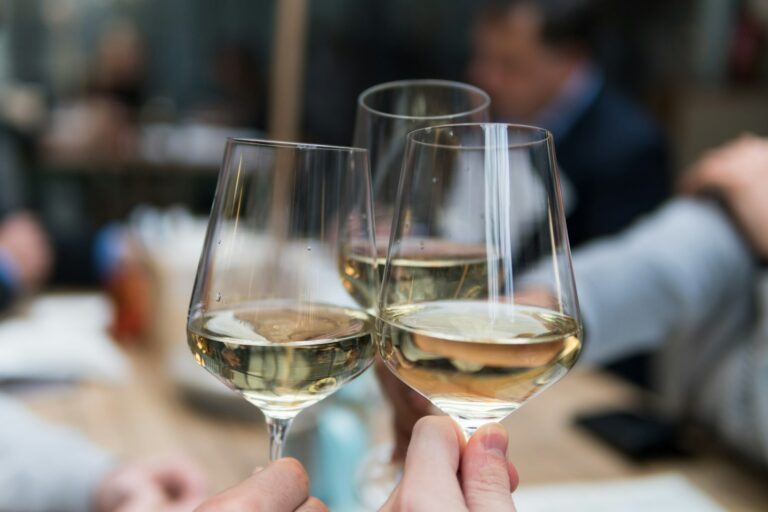 Wein per Klick: Wie nordische Händler den deutschen Markt entdecken three people having a toast using three clear crystal wine glasses